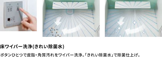 床ワイパー洗浄(きれい除菌水)